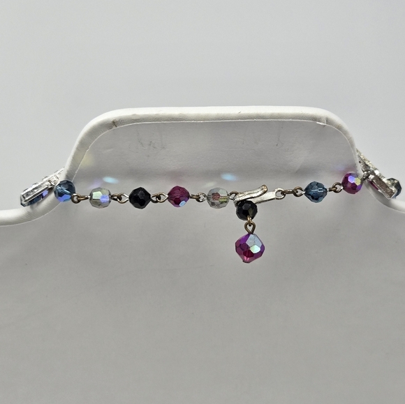 VINTAGE LAGUNA AB CRYSTAL TRIPLE STRAND DEMI PARURE NECKLACE BRACELET JEWELRY - Picture 15 of 16